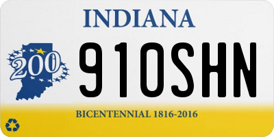 IN license plate 910SHN