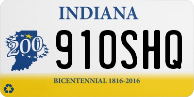 IN license plate 910SHQ