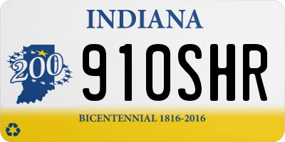 IN license plate 910SHR