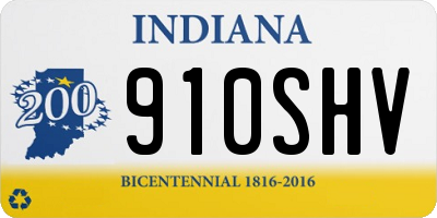 IN license plate 910SHV