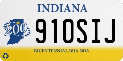 IN license plate 910SIJ
