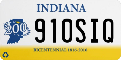 IN license plate 910SIQ