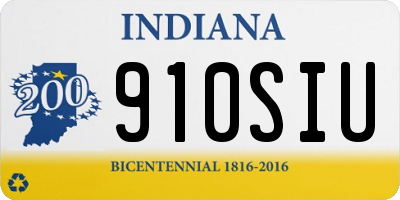 IN license plate 910SIU