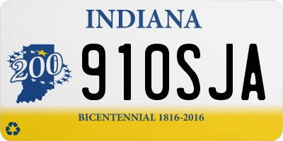 IN license plate 910SJA