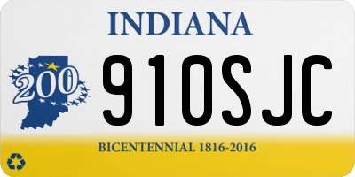 IN license plate 910SJC