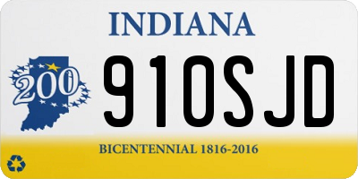 IN license plate 910SJD