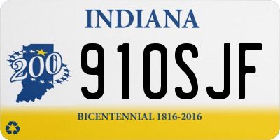 IN license plate 910SJF