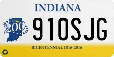 IN license plate 910SJG