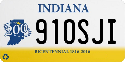 IN license plate 910SJI