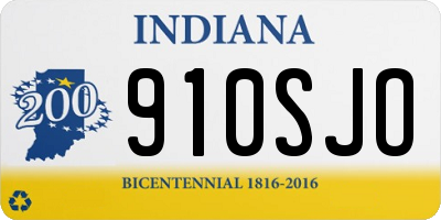 IN license plate 910SJO