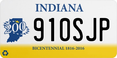 IN license plate 910SJP