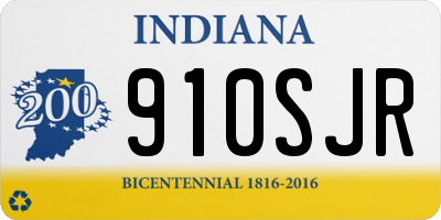 IN license plate 910SJR
