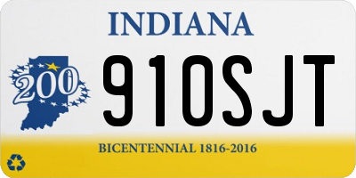 IN license plate 910SJT