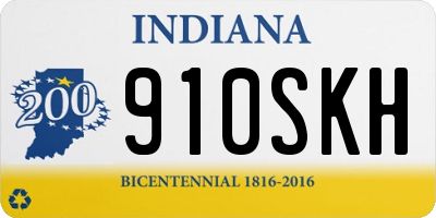 IN license plate 910SKH