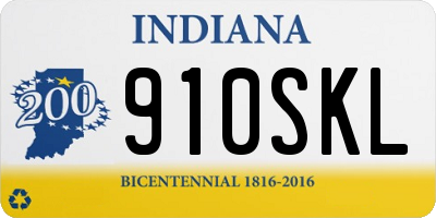 IN license plate 910SKL