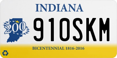 IN license plate 910SKM