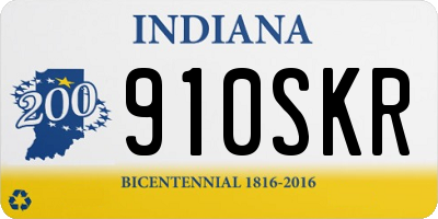 IN license plate 910SKR