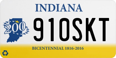 IN license plate 910SKT