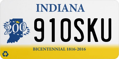 IN license plate 910SKU