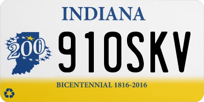 IN license plate 910SKV