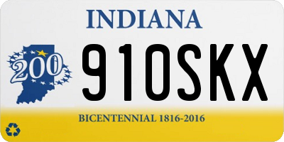 IN license plate 910SKX