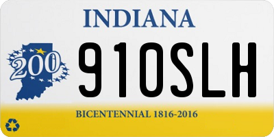 IN license plate 910SLH
