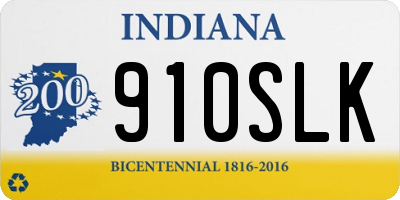 IN license plate 910SLK