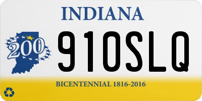 IN license plate 910SLQ