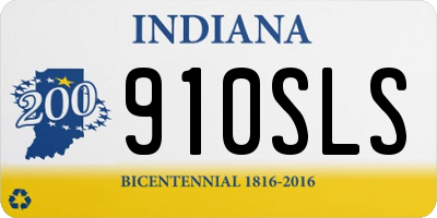 IN license plate 910SLS