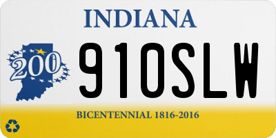 IN license plate 910SLW