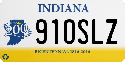 IN license plate 910SLZ