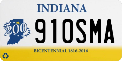 IN license plate 910SMA