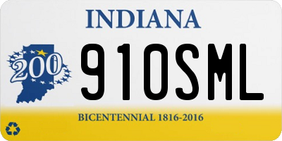 IN license plate 910SML