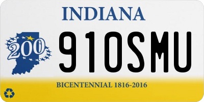 IN license plate 910SMU