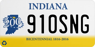 IN license plate 910SNG