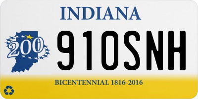 IN license plate 910SNH
