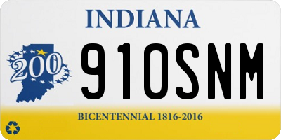 IN license plate 910SNM
