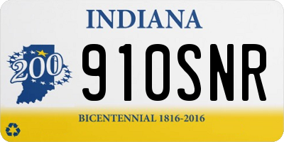 IN license plate 910SNR