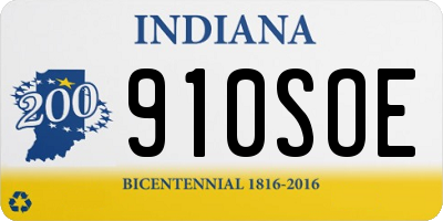 IN license plate 910SOE