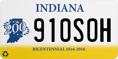 IN license plate 910SOH