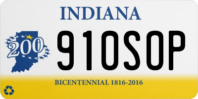 IN license plate 910SOP