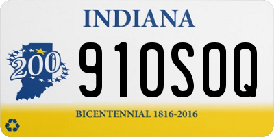 IN license plate 910SOQ