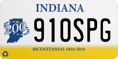 IN license plate 910SPG