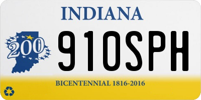 IN license plate 910SPH