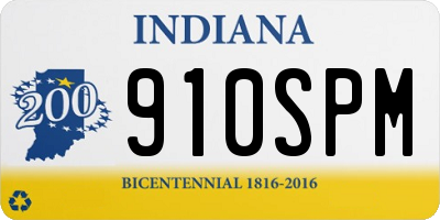 IN license plate 910SPM