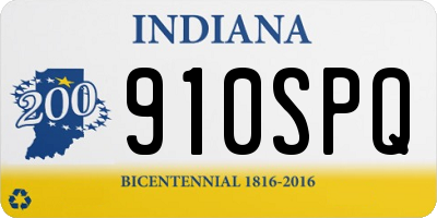 IN license plate 910SPQ