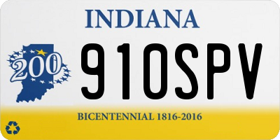 IN license plate 910SPV