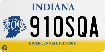 IN license plate 910SQA