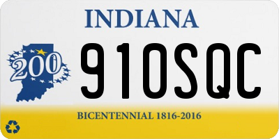 IN license plate 910SQC