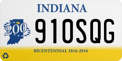 IN license plate 910SQG